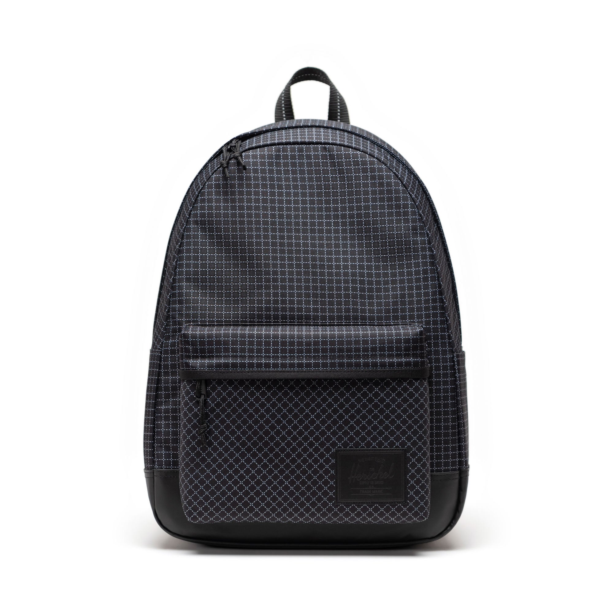 Grid Siyah - Siyah Herschel Classic XL Su İtici Kumaş Büyük Boy Sırt Çantası, 30 L